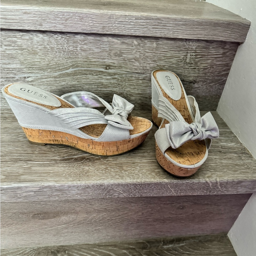 Glittery Silver Sandals